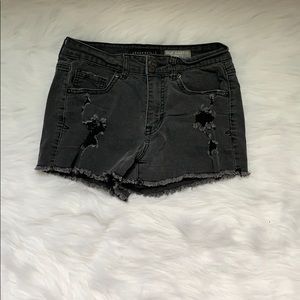 Black mini shorts